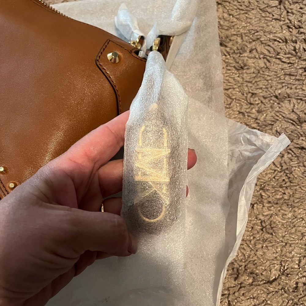 Michael Kors Tan Studded Shoulder Bag - Picture 5 of 10